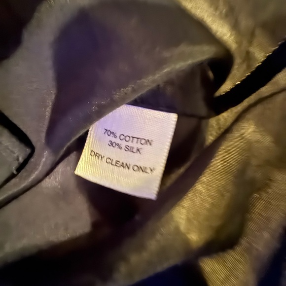 White House Black Market Black Button Down  sheer Shirt with ruffle detail - Picture 6 of 6